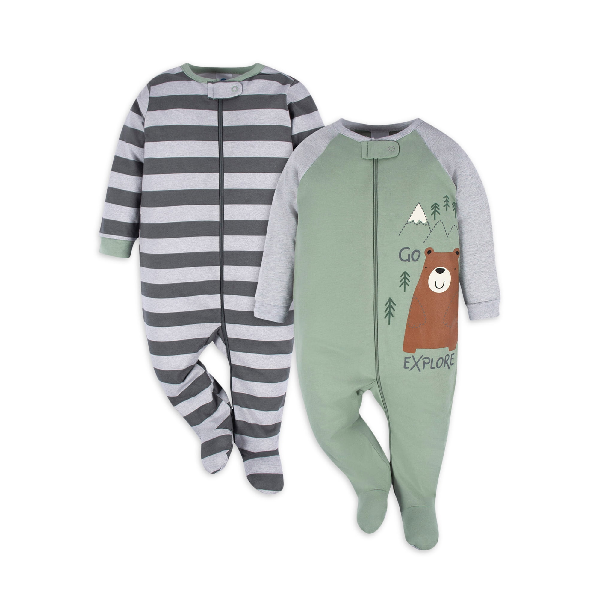 Gerber Baby Boy Sleep N Play, 2-Pack, Sizes Newborn - 3/6 Months