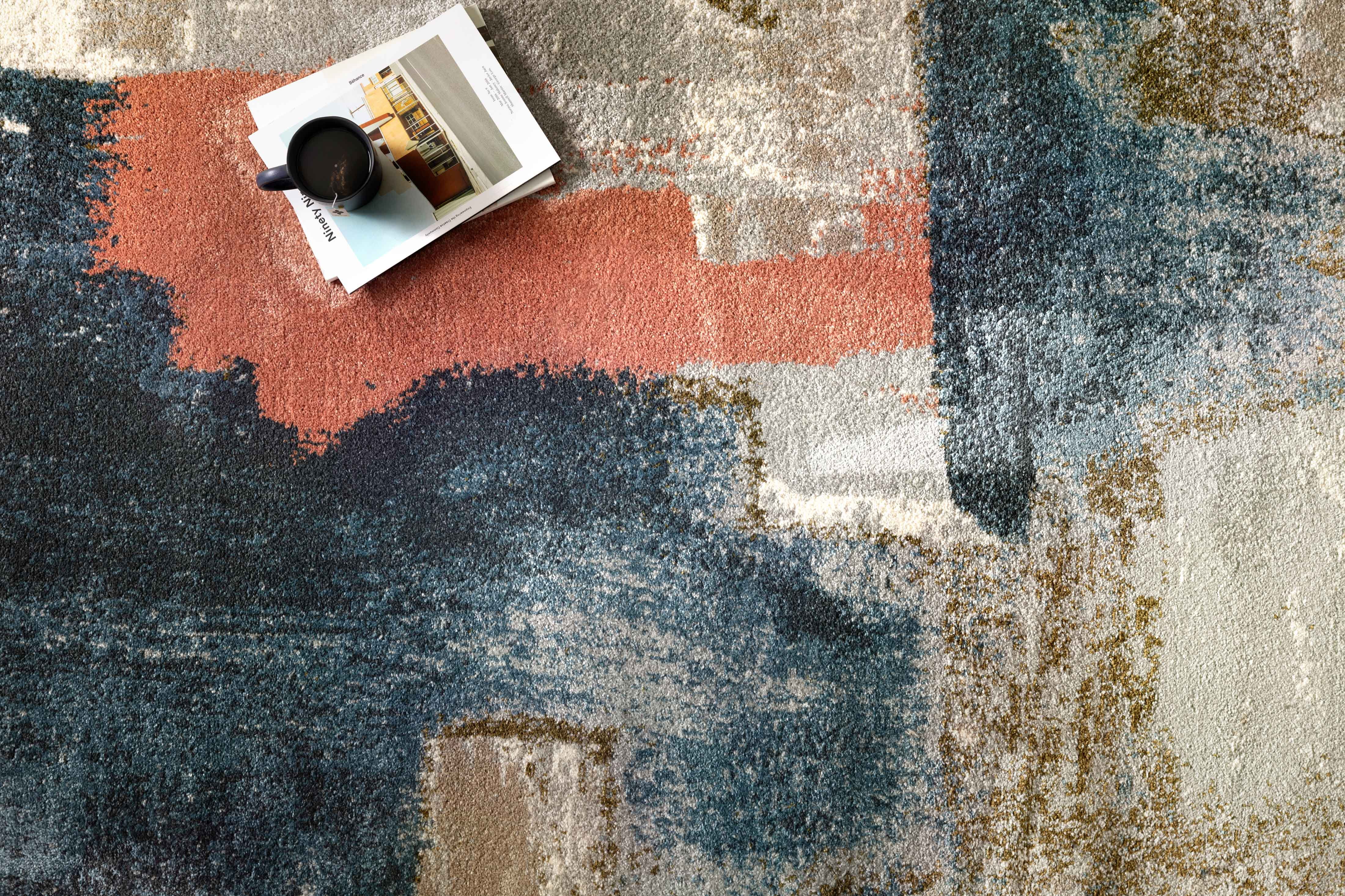 Loloi Spirit SPI-05 Abstract Stone / Multi Area Rug 18" x 18" Sample