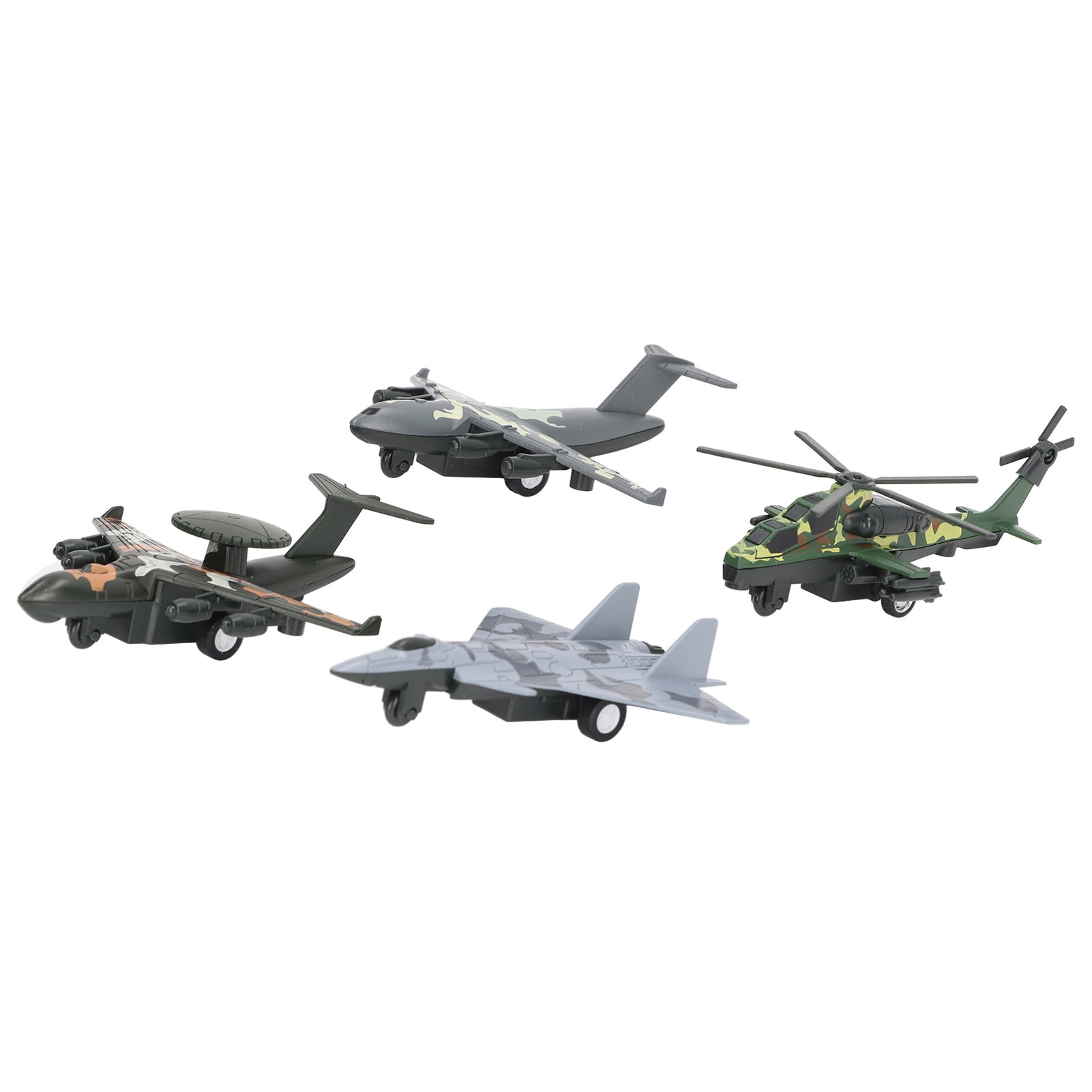 Set De 4 Aviones De Juguete Militares Con Motor De Retroceso – Modelos De Combate Educativos Para Niños Y Niñas, Regalo De Cumpleaños O Navidad