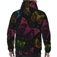 thumbnail image 6 of Bingfone Butterfly Men'S Drawstring Hoodie Long Sleeve Pocket Sweatshirts-Xx-Large, 6 of 9