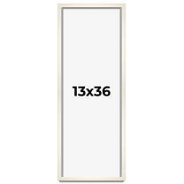 13x36 Frame White Wheat Solid Wood Picture Frame | Moulding Width 0.75 Inches | Interior Depth 0.5