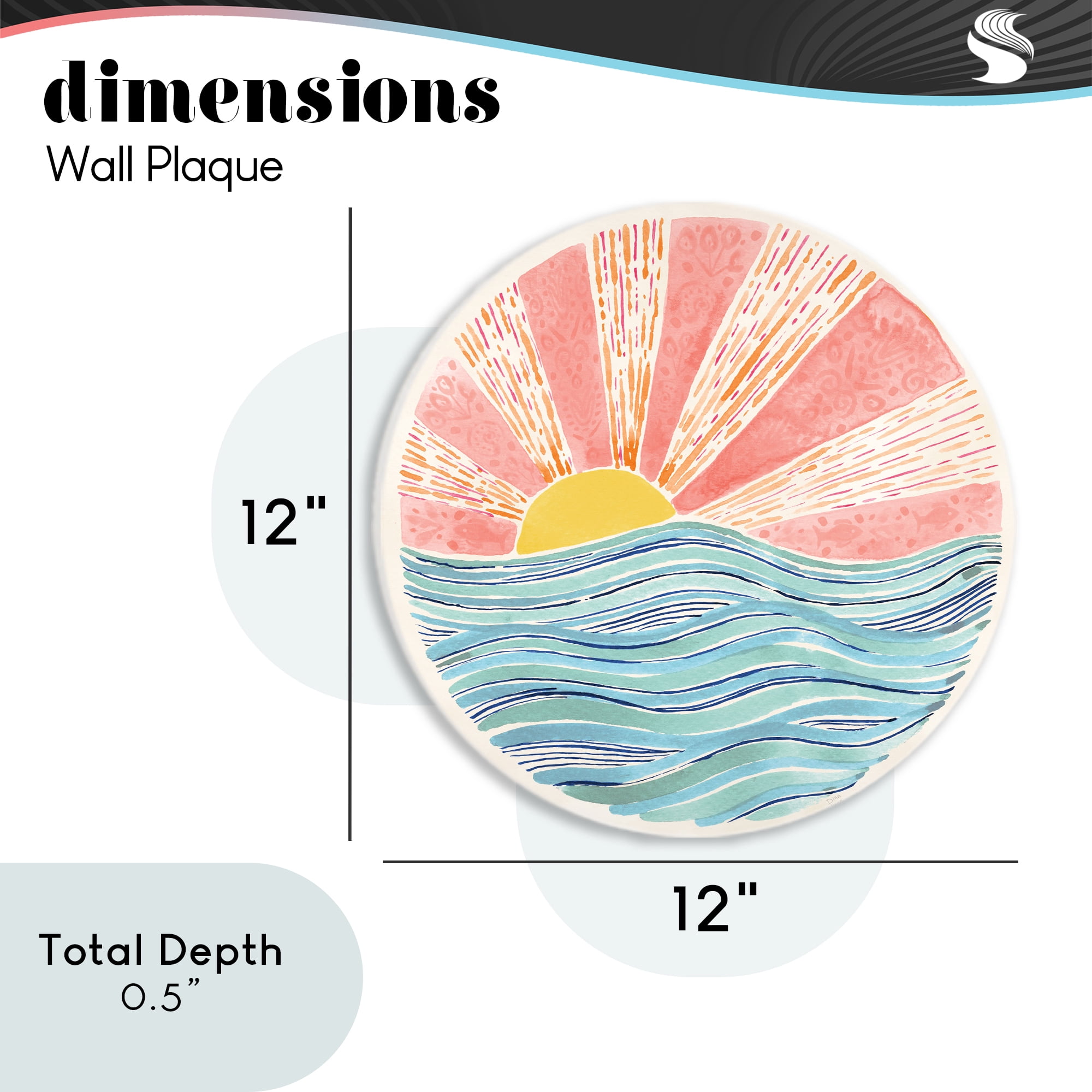 Stupell Industries Fine In The Sunshine Circular Wall Plaque, design by Dina June