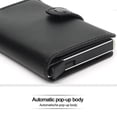 thumbnail image 4 of Cartera delgada de cuero de PU para hombre con bolsillo frontal y clip para billetes Carteras para tarjetas de crédito, 4 of 8