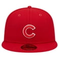 thumbnail image 2 of Men's New Era Red Chicago Cubs Logo 59FIFTY Fitted Hat, 2 of 6