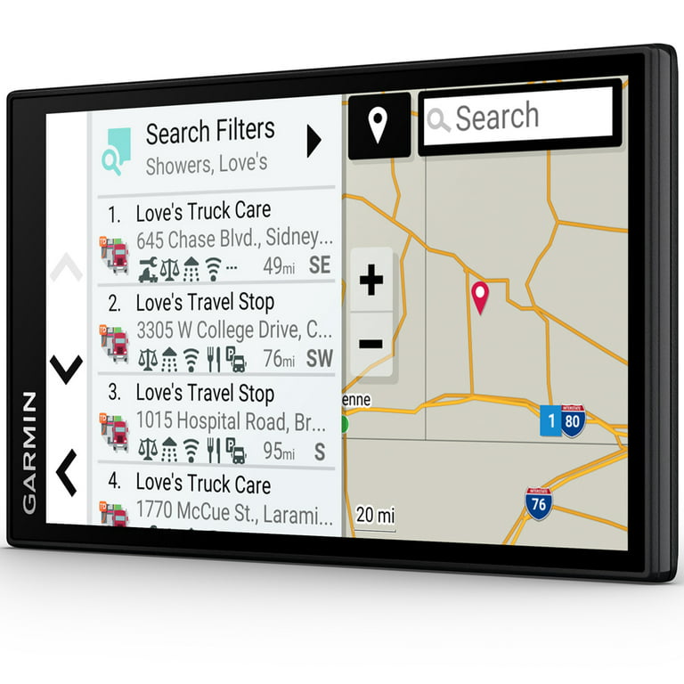 Garmin dezl OTR710, navegador GPS para camión grande y fácil de leer de 7  pulgadas, enrutamiento personalizado para camiones, imágenes satelitales