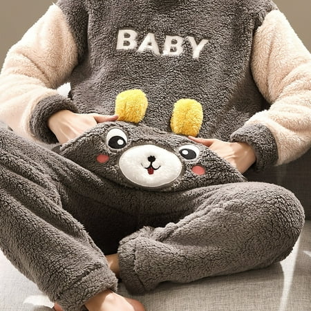

Men‘s Animal Pattern Crewneck Novelty One Piece Pajamas Set