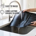 thumbnail image 6 of Silicone Coffee Mat for Countertop, 24”x16” with Dedicated Dish Drying Area, Coffee Bar Mat with Raised Edge, Coffee Maker Mat, Espresso Machine Mat, Coffee Station Mat, Bar Mat for Kitchen Counter, 6 of 6