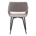 thumbnail image 5 of Allora 32" Modern Fabric Open Back Dining Accent Chair in Gray/Black, 5 of 5