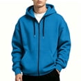 thumbnail image 5 of Men's Stylish Hooded Jacket Zip Up Long Sleeve Solid Color Layering Jacket, 5 of 9