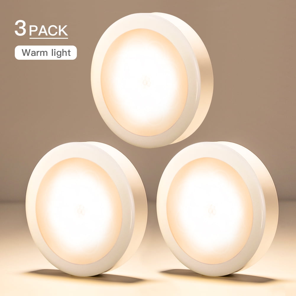Kepooman Built-in Magnets Optional Sticky Pads Motion Sensor Lights for Stairs Steps Hallway, Set of 3, Warm Light Kepooman Built-in Magnets Optional Sticky Pads Motion Sensor Lights for Stairs Steps Hallway, Set of 3, Warm Light