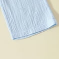 thumbnail image 4 of kpoplk Toddler Baby Girl Clothes Sleeveless Summer Outfit Smocked Strap Camisole Linen Pants Prety Spring Clothing Set Size 3-4 Years,Blue, 4 of 9