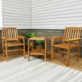 thumbnail image 5 of Sunnydaze 3-Piece Meranti Wood Patio Conversation Set, 5 of 15