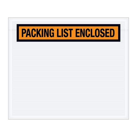 Panel Face Orange "Packing List Enclosed" Envelopes 6 1/2" X 5" (1000 Case)