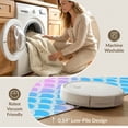 thumbnail image 5 of ODIKA 4'x6' Washable Area Rug Pet Friendly, Non-Shedding Fish Ombre Glitter Look Scale Seashell Mermaid Gradient Refined for Bedroom, Reading Nook, 5 of 7
