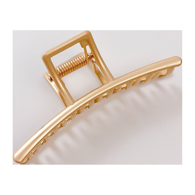Pinzas de metal para el pelo, horquilla para moño, color dorado mate, antideslizantes, para mujer, cabello grueso, fino y largo, tamaño mediano, estilo sencillo.