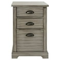 thumbnail image 4 of Traditional Three Drawer Wood File Drawer Storage Cabinet Gray, 4 of 8