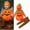 Orange, variant on Toddler Pumpkin Costume Pumpkin Jumpsuit Bodysuit With Hat Set Newborn Halloween Outfit Girl Kids Halloween Costumes Girls 18-24 Months