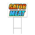 thumbnail image 1 of Gator Meat (18" x 24") Yard Sign, Includes Metal Step Stake, 1 of 6