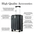 Hanke Carry On Luggage, Suitcase with Wheels & Front Opening, 20in