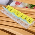 thumbnail image 5 of Clearance Sale!!! Large Pill Box Organizer Holder -Weekly Medicine Organizer 2 Times a Day -Medication Vitamin Container 7 Day AM PM - Big Detachable Pill Dispenser Case -14 Easy Open Compartments, 5 of 6