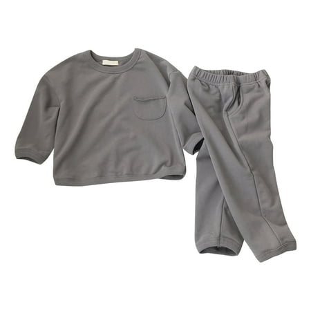 

Baby Ties for Boys Clothes Gift Set Baby Girls Boys Autumn Solid Cotton Long Sleeve Long Pants Sleepwear Set Outfits Clothes Baby Gift Basket Twins