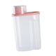 thumbnail image 4 of Botella de detergente para ropa, lata de almacenamiento de detergente en polvo de 2,5 l con taza medidora de arroz Rosa, 4 of 9