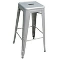 thumbnail image 4 of AmeriHome 4 Piece 30 inch Silver Finish Metal Backless Bar Stools, 4 of 5