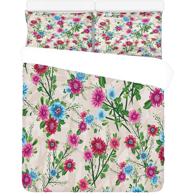 ABPHQTO Juego de ropa de cama de 3 piezas, funda de edredón con 2 fundas de almohada para la decoración de la habitación del hogar