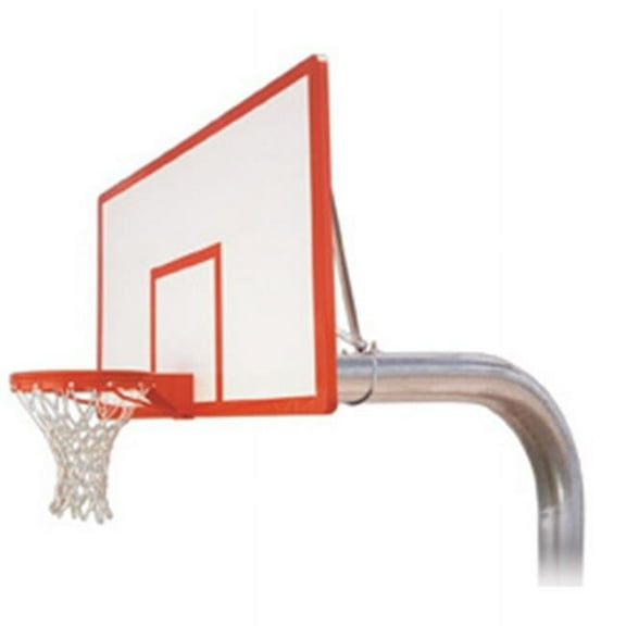 Tyrant Dynasty Steel-Fiberglass In Ground Fixed Height Basketball System, Columbia Blue