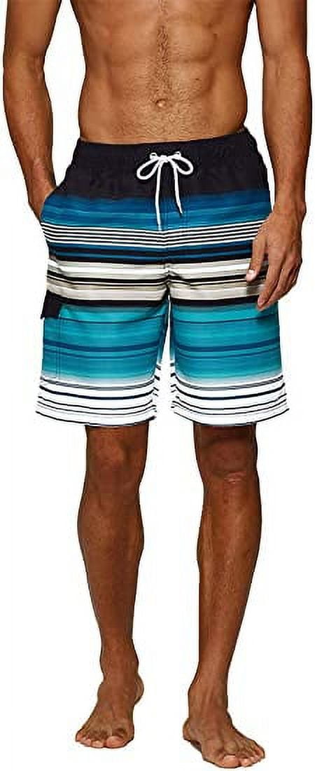 Tyhengta Men's Beach Pants Quick Drying Swimming Trunks Mesh Lining Green 40