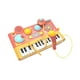 thumbnail image 2 of Instrumento de percusión, teclado de piano, juguete de piano para preescolar con micrófono, juguete de aprendizaje musical para cumpleaños de niñas y Rojo, 2 of 9