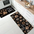 thumbnail image 2 of Welcome Dog Paw Print Kitchen Rugs Set of 2, Wipe Your Paws Bone Kitchen Mats Decor Pet Lover Gifts, Black Floor Door Mat Home Decorations - 17x29 and 17x47 Inch, 2 of 8