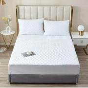 Elif Mattress Protector Fitted Waterproof Cooling Quilted Cover, Twin