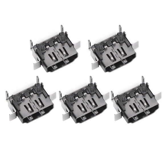 1080P HDMI Port Socket Interface Connector replacement for Xbox One X Console Accessories 5-Pack (0.47 x 0.24 x 0.12 inches / 1.2 x 0.6 x 0.3 cm)