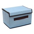 thumbnail image 4 of Contenedor de almacenamiento, caja de almacenamiento plegable de lino y algodón, contenedor, organizador de ropa, 4 of 6