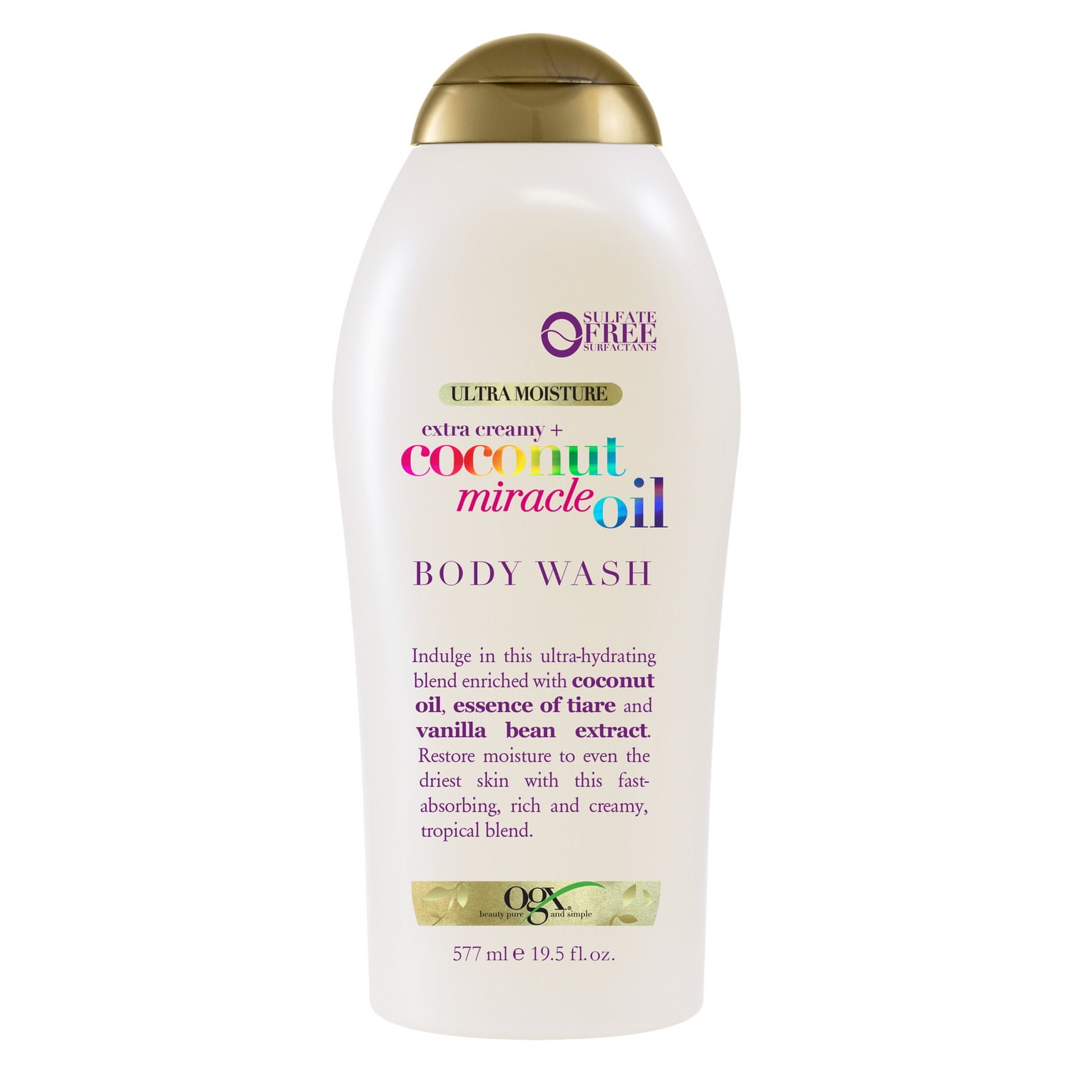 OGX Extra Creamy + Coconut Miracle Oil Moisture Body Wash, 19.5 fl. oz