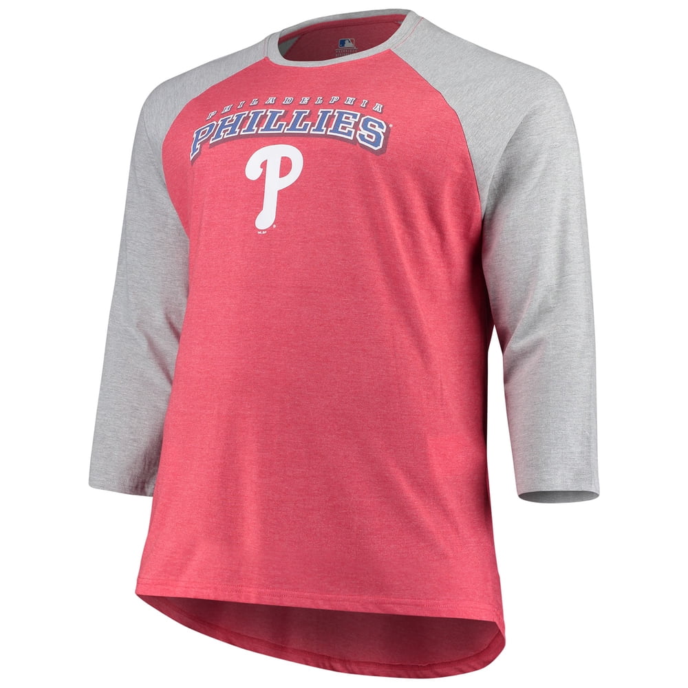 Men's Majestic Red/Heathered Gray Philadelphia Phillies Big & Tall