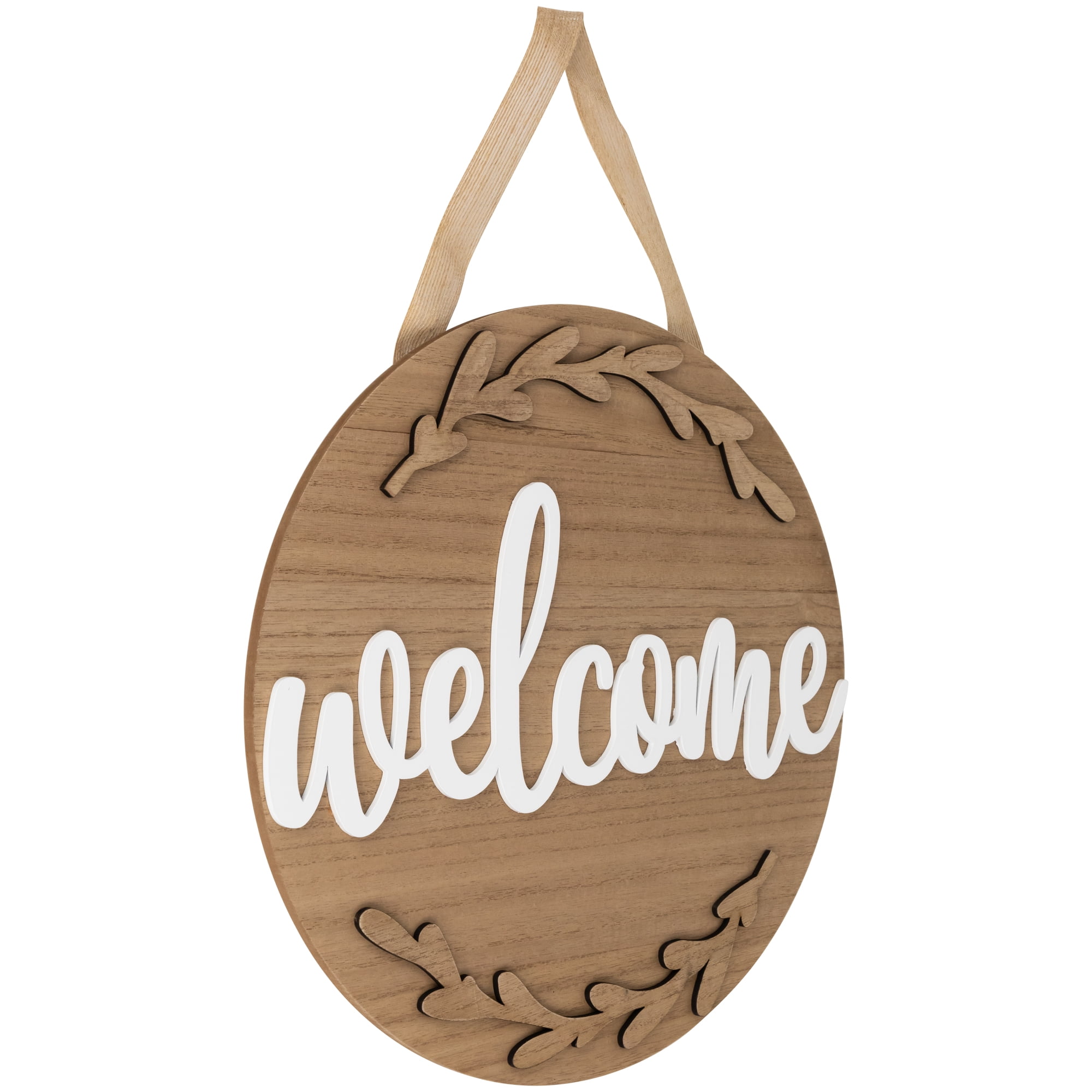 Northlight Welcome Daily Branches Wooden Wall Sign - 15.75"