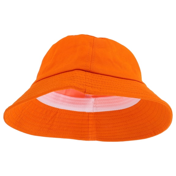 SEWCHICS Orange Bucket Hat for Women and Men, 1 Piece Unisex Sun Cap for Fishing and Outdoor Activities