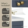thumbnail image 5 of Lavanti Depos Solidwood 30-inch Bathroom Vanity with Sink - Stylish Navy Blue, 5 of 7
