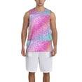 thumbnail image 4 of Easygdp Fun Rainbow Pink Men's Mesh Basketball Jersey Quick Drying Sleeveless Shirts Fitted Muscle Tank Tops Sport Round Neck T-Shirt - X-Large, 4 of 9
