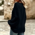 thumbnail image 6 of Lmueinov Long Sleeve Shirts for Women Cotton Linen Crew Neck Loose Fit Pullover Tops Solid Lightweight Casual Trendy Summer Fall Vacation Outfits, 6 of 6