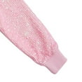 thumbnail image 4 of Cethrio Girls Bomber Jackets Size 7-8, Long Sleeve Sequin Performance Zip up Spring Outerwear Pink Size 7-8, 4 of 6