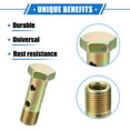thumbnail image 3 of 1 Set Double Banjo Bolt M16x1.5 54mm Metric Thread Turbo Brake Line Fitting Adapter for Car W/ Washers, 3 of 6