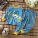 thumbnail image 1 of Conjunto de ropa para niños y niñas, pijama con estampado de camiseta de manga larga, Tops con pantalones, ropa de dormir para bebé, novedad de 2023, 1 of 4