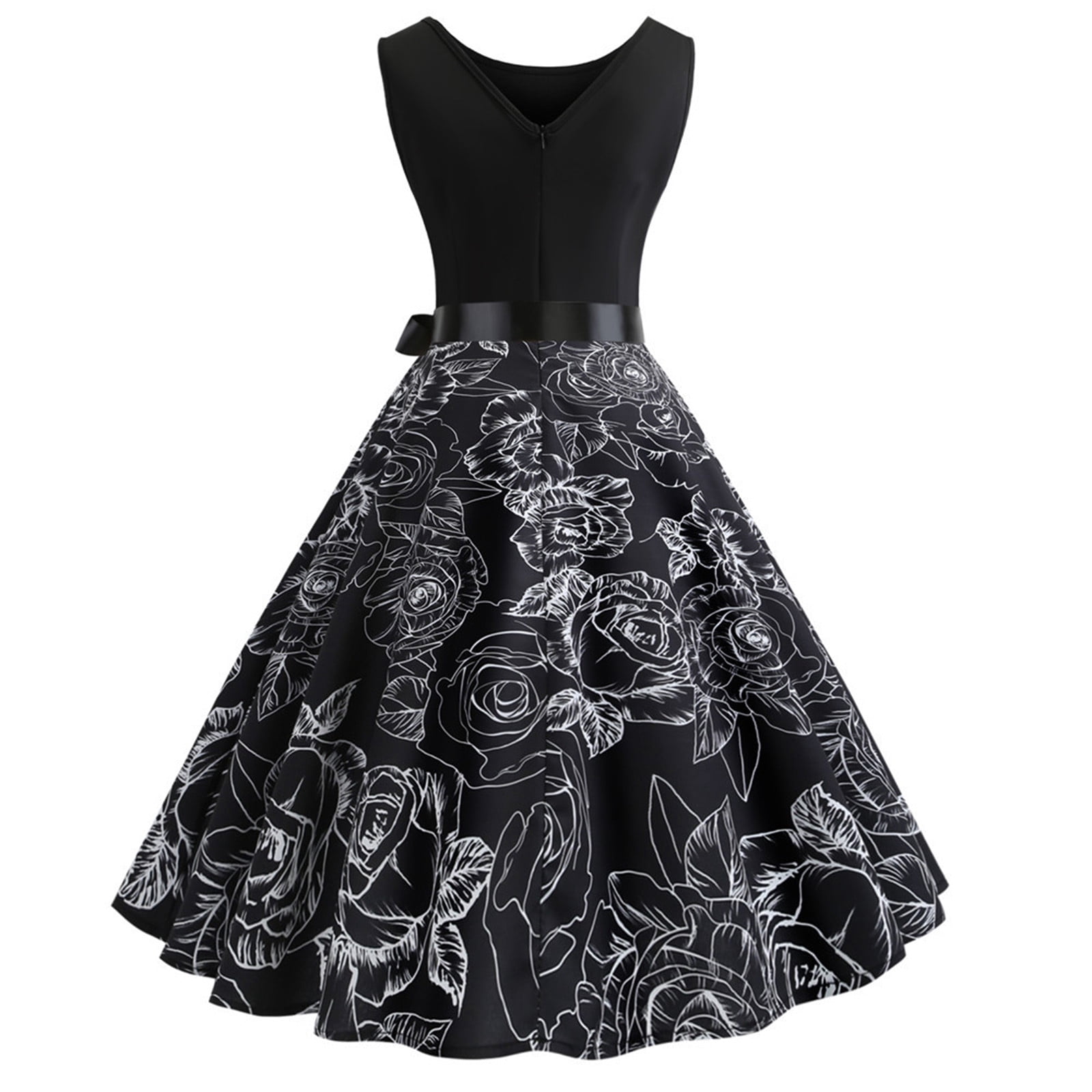 black floral dress amazon Black Floral Abbey Midi Dress main image 0