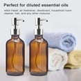 thumbnail image 2 of Paquete de 2 botellas dispensadoras gruesas de color ámbar con acero inoxidable plateado TFixol Natural, 2 of 7