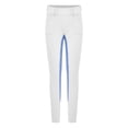 thumbnail image 3 of dPois Kids Girls Horseback Riding Tights High Waist Arena Training Breeches with Pockets for Riding White 6, 3 of 5