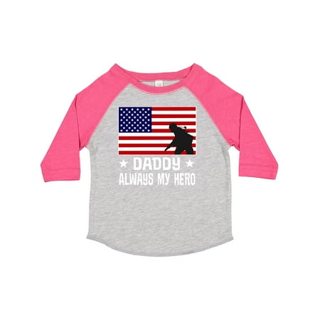 

Inktastic Military Soldier Daddy Always My Hero Gift Toddler Boy or Toddler Girl T-Shirt