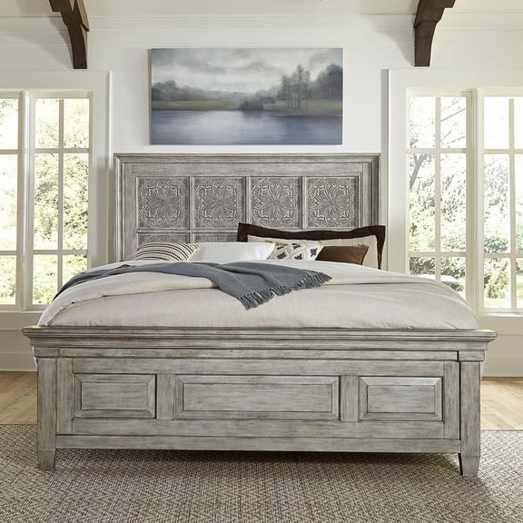 Heartland White Opt Queen Panel Bed